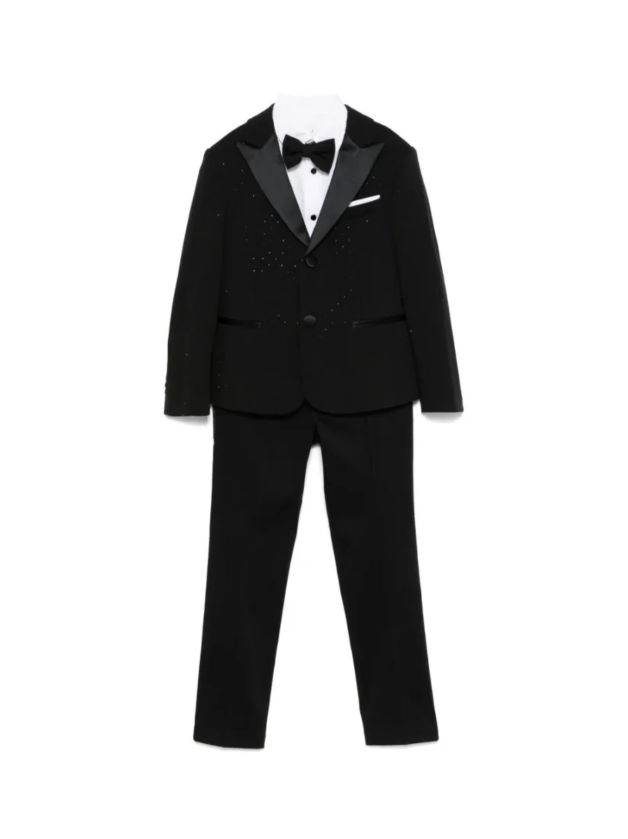 Abito con paillettes (set di tre) per bambino Colorichiari nero con passanti
