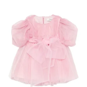 Abito per neonata Alapage rosa con maniche a sbuffo