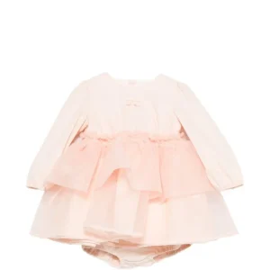 Abito per neonata Elisabetta Franchi La Mia Bambina rosa con ruches