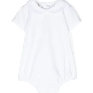 Body per neonati Paz Rodriguez Esencial bianco con trama jersey