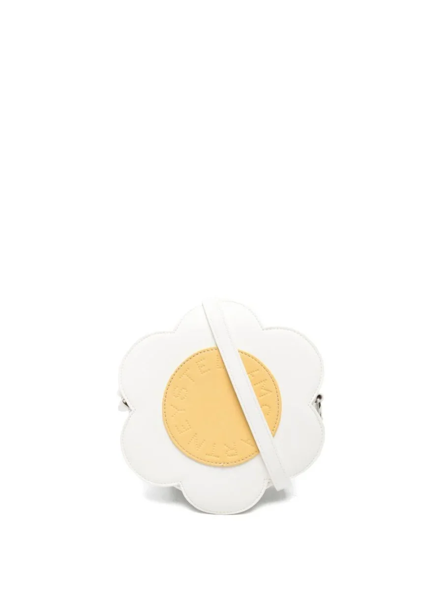 Borsa a fiore per bambina Stella McCartney Kids bianca con design margherita