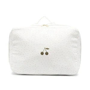 Borsa per neonati Bonpoint bianca con stampa a pois