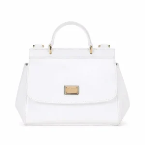 Borsa tote per bambina Dolce & Gabbana Kids Sicily mini bianca