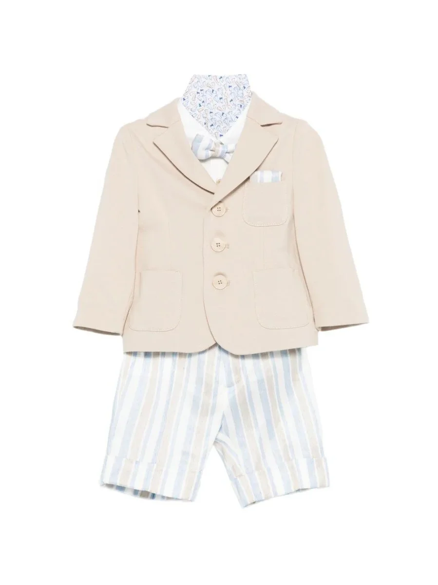 Completo per neonato Colorichiari multicolore con fazzoletto da taschino