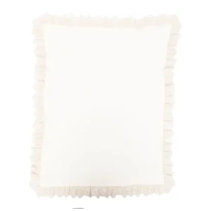 Coperta per neonati Jesurum Baby bianca con dettaglio pizzo