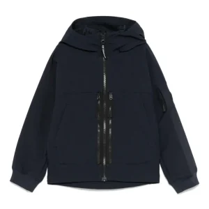 Giacca per bambino C.P. Company Kids blu con applicazione
