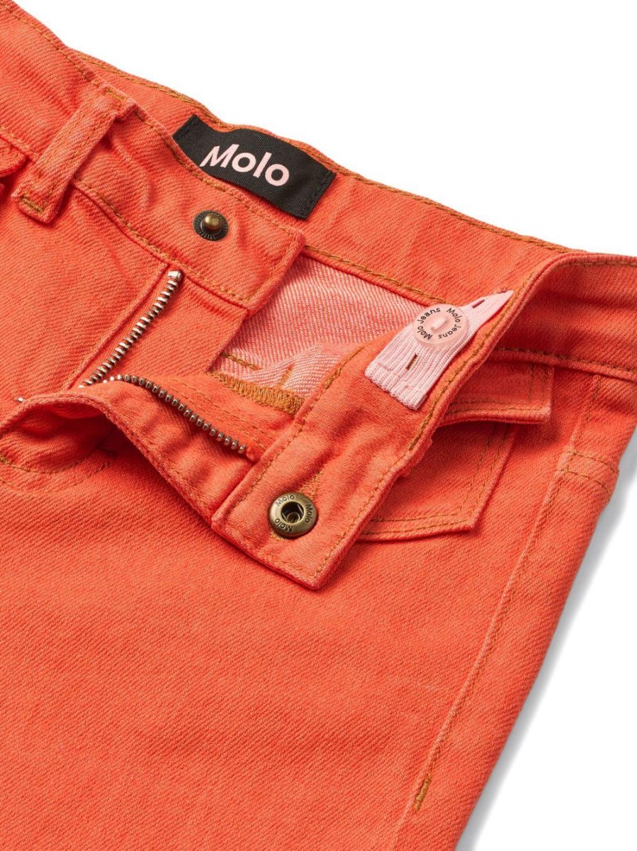 Pantaloni per bambina Molo Atla arancione con due tasche posteriori applicate - immagine 3