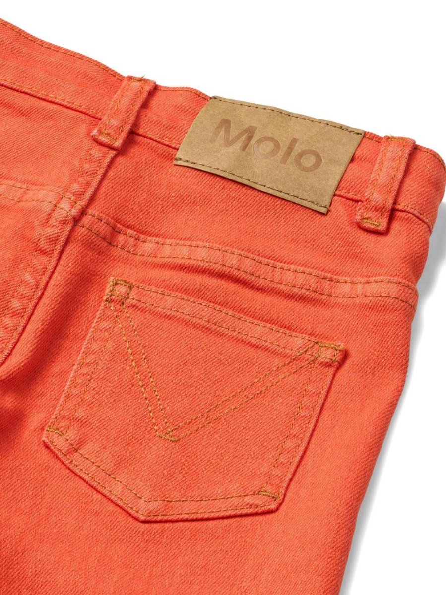 Pantaloni per bambina Molo Atla arancione con due tasche posteriori applicate - immagine 5