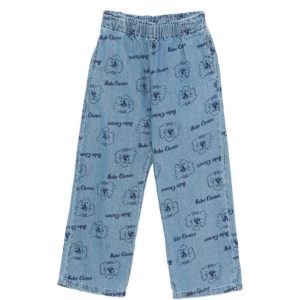 Pantaloni per bambino Bobo Choses denim con stampa Pickles The Dog all-over