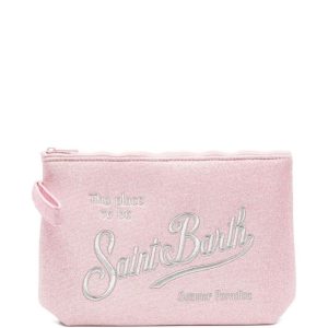 Pochette Aline MC2 Saint Barth rosa con finiture glitterate