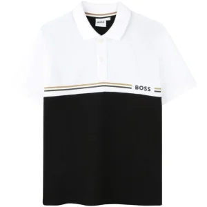 Polo per bambino Boss Kidswear multicolor con design color-block