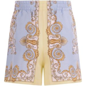 Shorts per bambino Versace Kids multicolore con elastico in vita