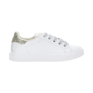 Sneakers per bambina Monnalisa bianche con glitter