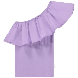 Top per bambina Molo Rebecca viola con design monospalla
