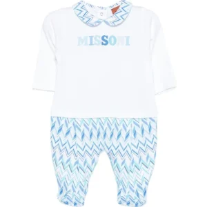 Tutina per neonato Missoni Kids multicolore con motivo a zig zag